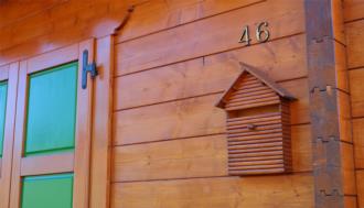 Casa in legno prefabbricata Illegio.Dettaglio costruttivo parete facciata. 